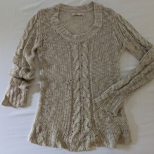 OLD NAVY | Super-soft, cozy open-weave, cable-knit sweater in wheat/oatmeal.